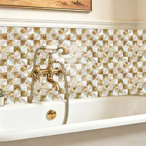 Adhesivo para azulejos de película de cristal papel pintado mosaico decoración vista