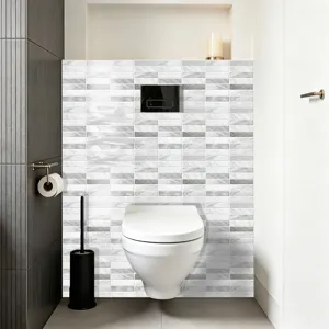 Adesivi per piastrelle in marmo impermeabili carta da parati per bagno decorazione