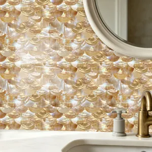 Adhesivo de azulejos con escama de pez impermeable vinilo decorativo de pared.