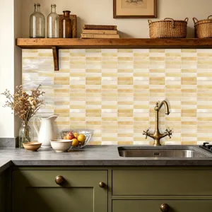 Dettaglio adesivo per piastrelle da cucina, adesivo murale impermeabile per decorazioni.