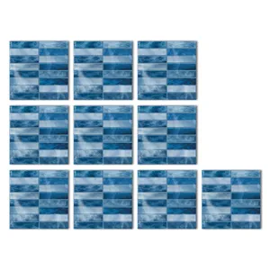 Blaue Kristall Fliesen Aufkleber Detail, wasserfeste Wand und Boden Deko Stuecke.