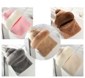 Conjunto de gorro y bufanda de polar cálido para mujer, pasamontañas antiviento grueso.