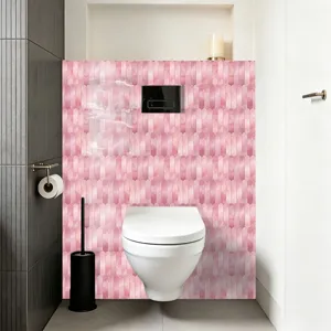 Adesivo per piastrelle rosa squame bagno decorazione murale pellicola cristallo