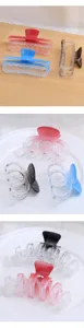 Korean style gradient plastic hair claw wave shark clip for elegant daily hair styling.