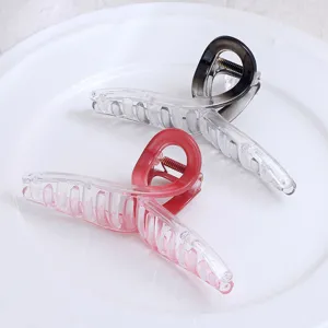 Minimalist wave hair claw clip elegant acrylic shark clip for women styling daily hair accessories
