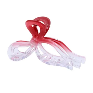 Gradient Red Bow Hair Claw Clip Sweet Aesthetic Hair Accessories For Women Daily Styling