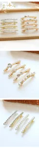 Pinces à cheveux perles strass style coréen barrettes élégantes accessoires pour femmes