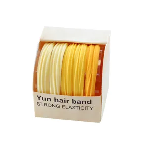 Candy color seamless hair ties high elasticity hair bands for women simple style everyday wear