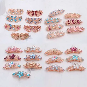 Stile Coreano Lega Cavo Strass Fiore Molletta per Capelli Retro Testa Forcina Primavera per Donne Moda Accessori per Capelli