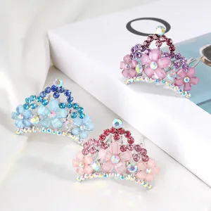 Kids crystal tiara hair comb sparkling rhinestone crown hair accessories for girls 3pcs