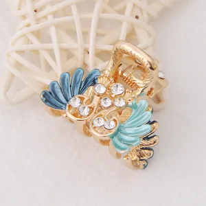 Strass Émail Floral Pince à Cheveux Alliage Mini Barrette Pour Femmes Frange Latérale Accessoires Coiffure