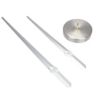 Detailed view of DIY wall clock metal hands and central cap mechanism replacement parts.
