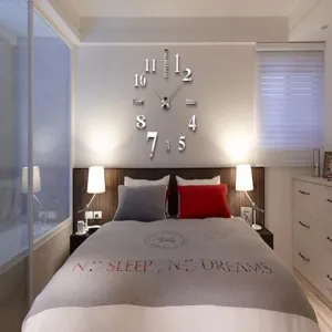 3D DIY Acryl Spiegel Wanduhr moderne große Wandaufkleber Uhr für Wohnzimmer Schlafzimmer