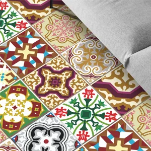 Adesivi per piastrelle antiscivolo retrò adesivi per pavimenti impermeabili decorazione vintage