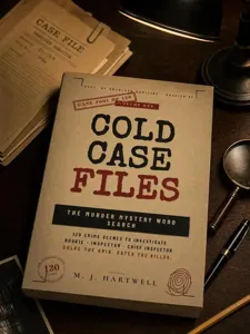 Libro di puzzle con mistero di omicidio Cold Case Files, 120 scene del crimine per adulti.