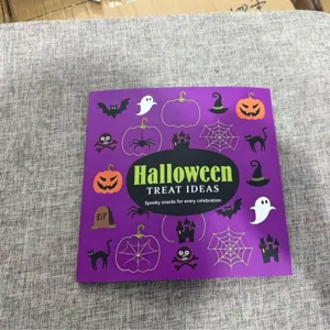 Halloween Recipe Cookbook Party Food Ideas Book Wood Pulp Paper Purple Cover Festive Holiday Celebration Book