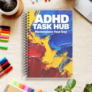 Cuaderno de arteterapia planificador ADHD diario en espiral abstracto para diario