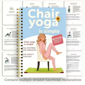 Senioren Stuhl Yoga Anleitung Planer Spiralnotizbuch Tragbares Büro Schreibnotizbuch