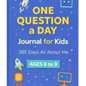 Kids daily question journal 365 days about me notebook for ages 6 to 9 learning book.