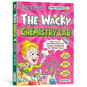 Children chemistry science comic book funny educational notebook and laboratory reading gift for kids