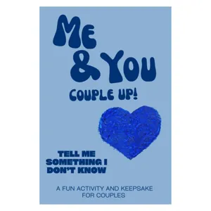 Koppel interactie dagboek omslag met blauw hart, leuk activiteitenboek voor relaties.