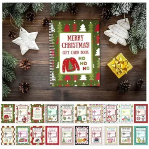 Christmas gift card book hardcover album holiday festive greeting card organizer holder