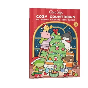 Kerst advent kleurboek set met 24 mini schattige dieren feestdag prentenboeken voor kids.