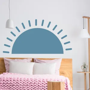 Adesivo murale semicerchio Boho per decorazione camera da letto soggiorno decalcomania.