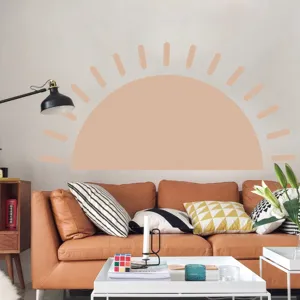 Adesivo murale Sole Mezzaluna Boho in PVC Autoadesivo Decorazione per Soggiorno e Camera