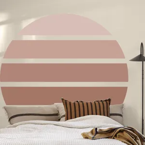 Boho Bohème Wandaufkleber Selbstklebend PVC Geometrische Streifen Runde Wandtapete Für Wohnzimmer Schlafzimmer Heimdekoration