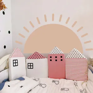 Adesivo murale mezza luna boho PVC autoadesivo murale bohemien per decorazione soggiorno