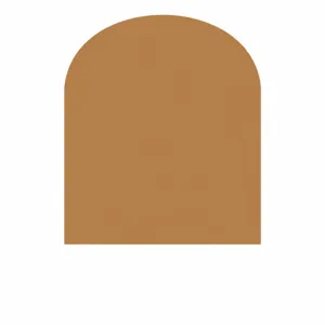 Vista dettaglio dell'adesivo murale arco boho con varie specifiche di dimensioni.
