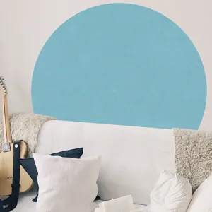 Boho style large round wall sticker, self-adhesive PVC decal for living room decor.
