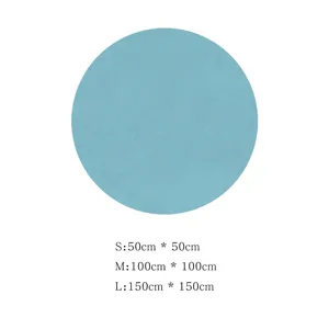 Boho style round wall sticker self adhesive PVC wallpaper for living room decor blue