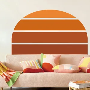 Bohemian wall sticker for living room, self-adhesive PVC boho mural decor for bedroom wall.