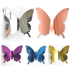 Stickers Muraux Papillon Miroir Creux Autocollants DIY Amovibles Pour Maison Fête De Mariage Décoration Murale Artisanat Et Décoration De Pièce