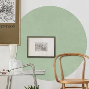Boho green circle wall sticker peel and stick PVC decal for living room bedroom decor