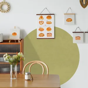 Boho green circular wall sticker for living room bedroom home decor self adhesive PVC