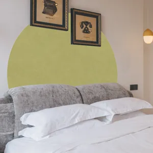 Boho style half circle green wall sticker for bedroom and living room home decor PVC