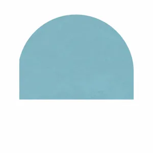 Boho arch wall sticker detail view showing size chart and dimensions for home decor PVC sticker.