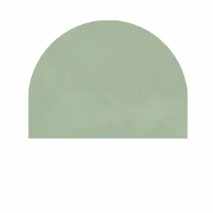 Boho green arch wall sticker detail view showing multiple size chart options for home decor.