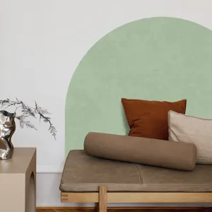 Boho arch wall sticker green semicircular peel and stick vinyl decal for home decor bedroom