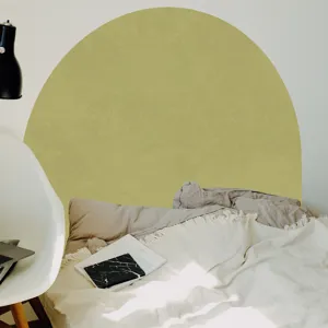 Boho arch wall sticker for bedroom and living room decor, self adhesive PVC material detail.