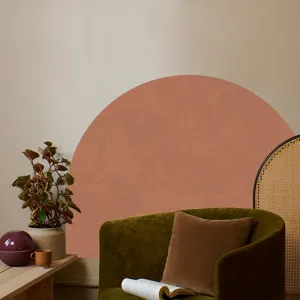 Boho semi-circle wall decal aesthetic terracotta arch sticker for bedroom living room decor