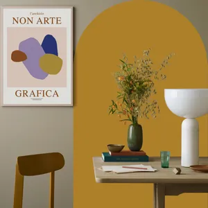Boho abstract art wall sticker for living room bedroom home decor, self-adhesive PVC poster.