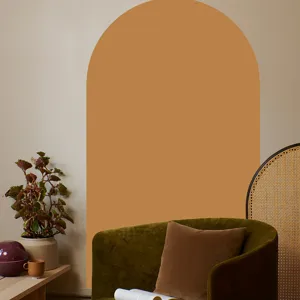 Boho arch wall sticker, peel and stick PVC decal for modern living room home decor aesthetic.