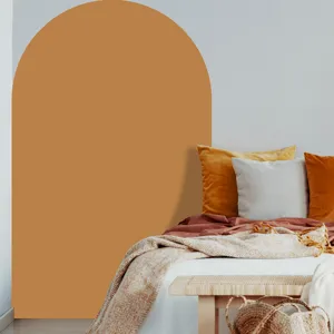 Boho arch wall sticker scene detail showcasing textured room decor and modern aesthetic.
