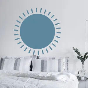Boho blue sun wall sticker decal for living room bedroom home decor self adhesive PVC