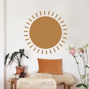 Boho sun wall sticker self-adhesive PVC wallpaper for living room bedroom home decor