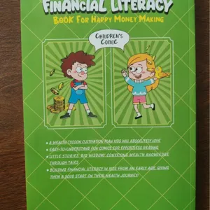 Children financial literacy comic book for kids, educational wealth management stories.